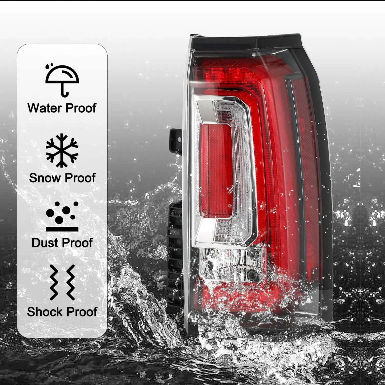 Tail Lamp Car Assemblies LED Tail Light for GMC Yukon/Youkon XL 2015-2020 Outer Rear Taillight Assembly Brake Tail Lamp Pair