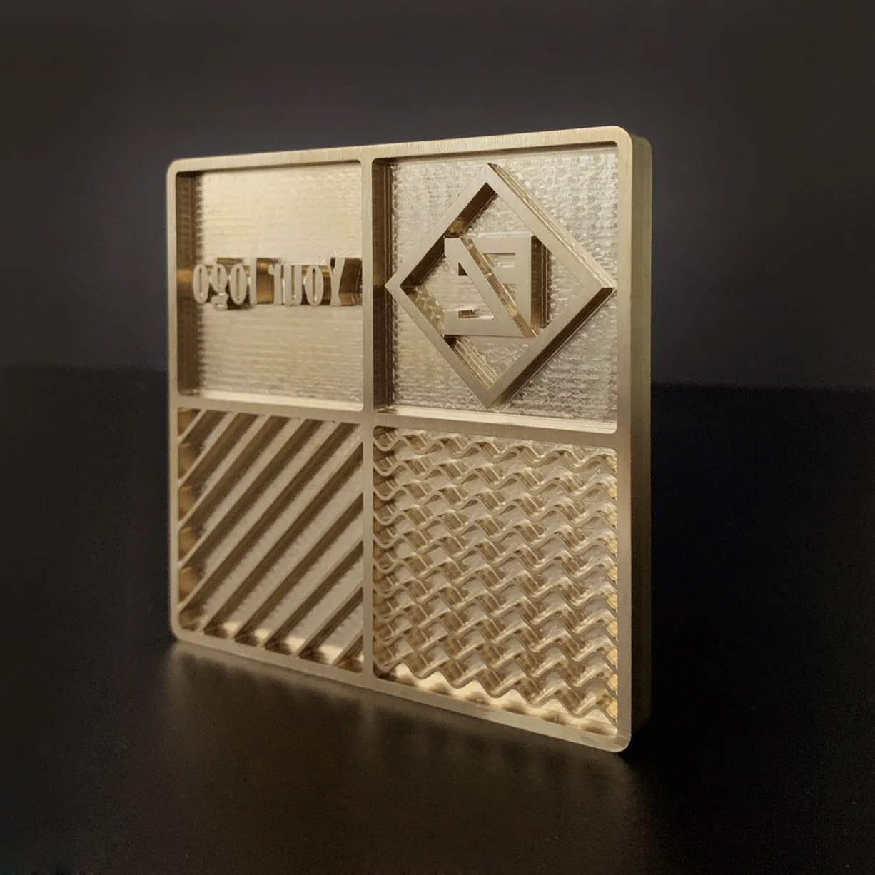 Ice Branding Stamp Designer Plate For Whiskey Cocktail Ice Cube Personalized Brass Stamp Mold Ice Design Stamp Plate