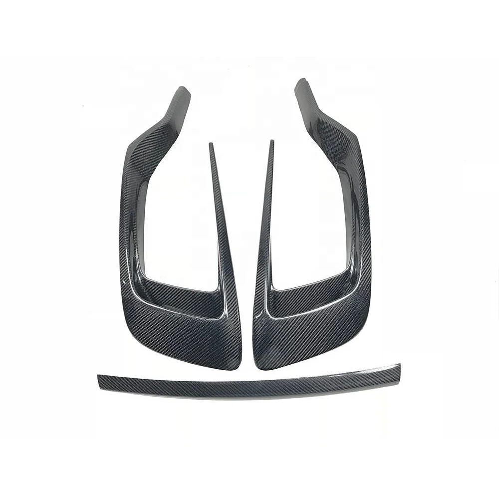 Carbon Fiber Front Splitters Eyebrows Covers Trim Frame Front Splitters for Maserati Levante Front Middle Lip Decoration