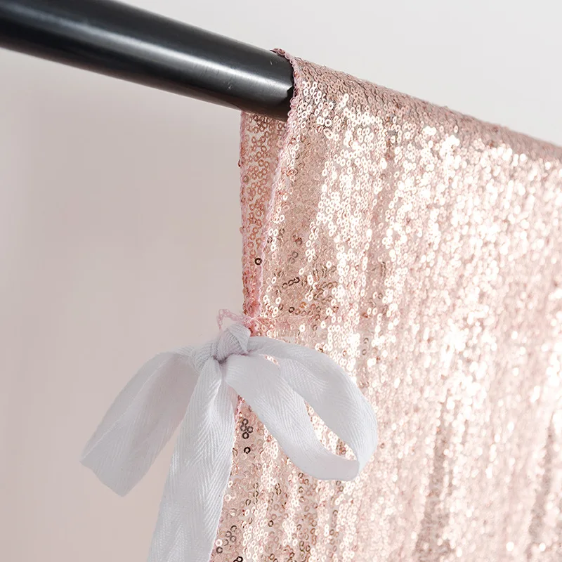 SCBC-01 ins hot sales rose gold sequin curtain backdrop 4x8ft glitter background drapes for wedding party