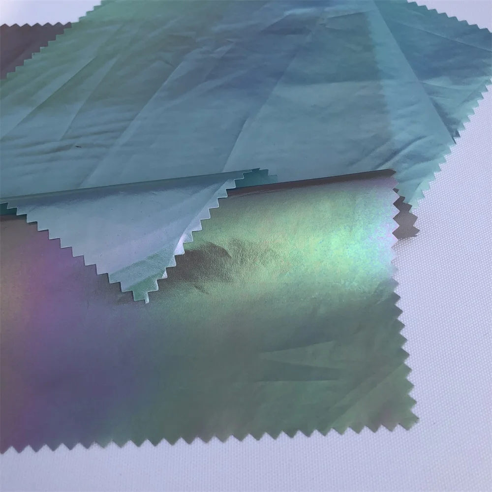 Tough Nylon Fabric For Clothes Nylon Laser Composite Fluorescent Women Cloth Fabric