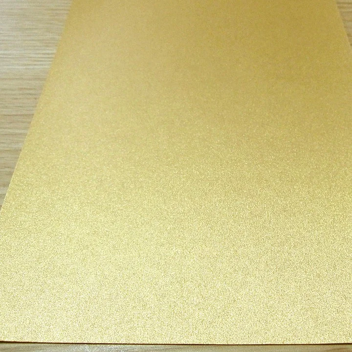 High Quality 300 Gsm Double Side Pearlescent Metallic Shining Colorful Pearl Paper Sheet for Printing Black Metallic Paper