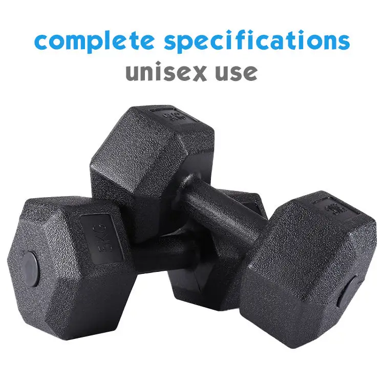 Factory Hot Sale Gym Bodybuilding Equipment Weight Lifting Environmental Hexagonal Fixed Dumbbell
