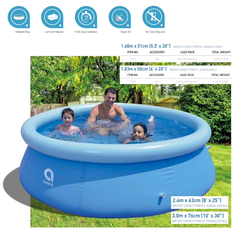 
FSPATIO Amazon Adults Kids Big Inflatable Swimming Pool Indoor And Outdoor Round Inflatable above ground Swimming Pool 