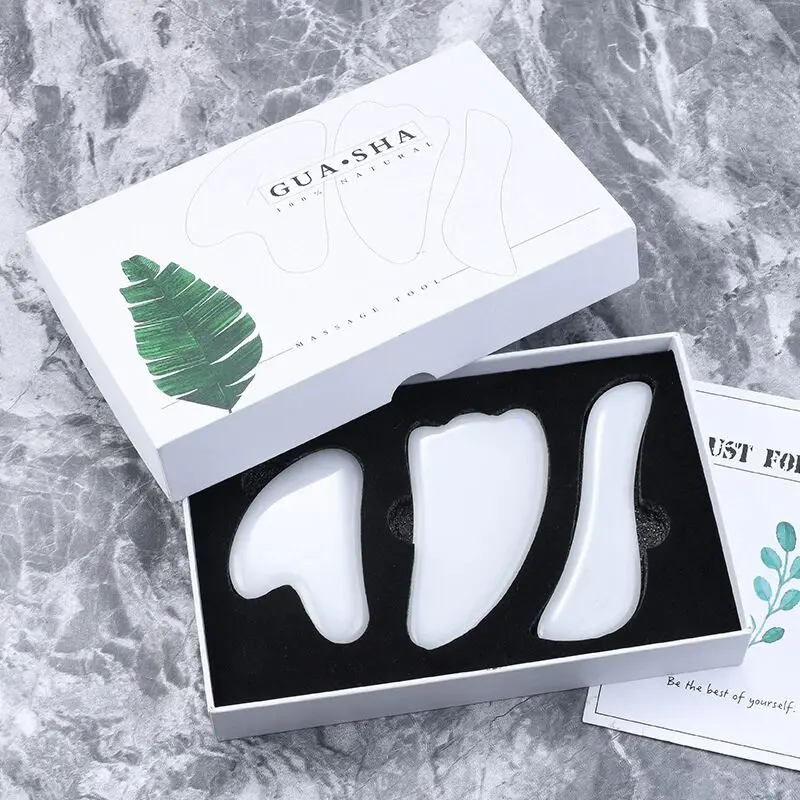 Natural White Quartz Gemstone Beauty Guasha