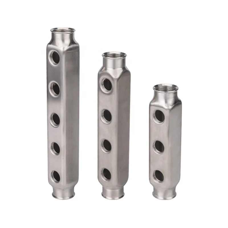 2019 China wholesale high quality underfloor heating 304 Stainless Steel Water Manifold Pipe 2-12 port
