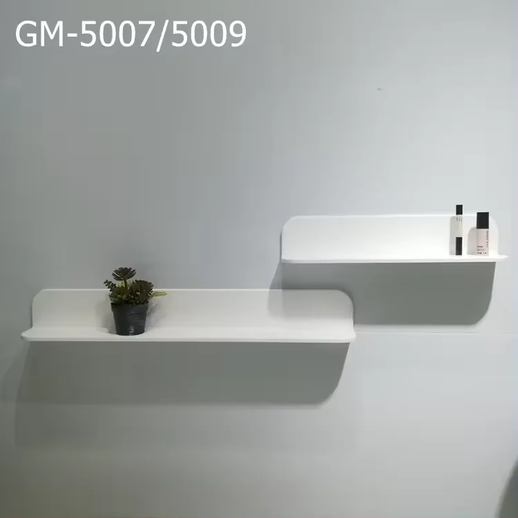 Горячая продажа MC GM-5009 твердая поверхность акриловая настенная полка для ванной комнаты Органайзер стеллаж хранения душевая стойка
