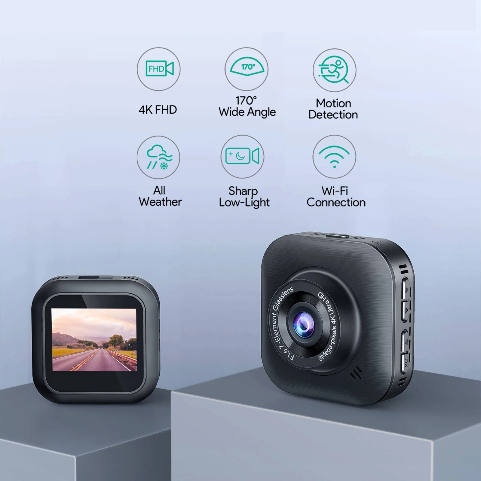 Лидер продаж видеорегистратор 4K автомобильная камера видеокамера Wi-Fi GPS ночное