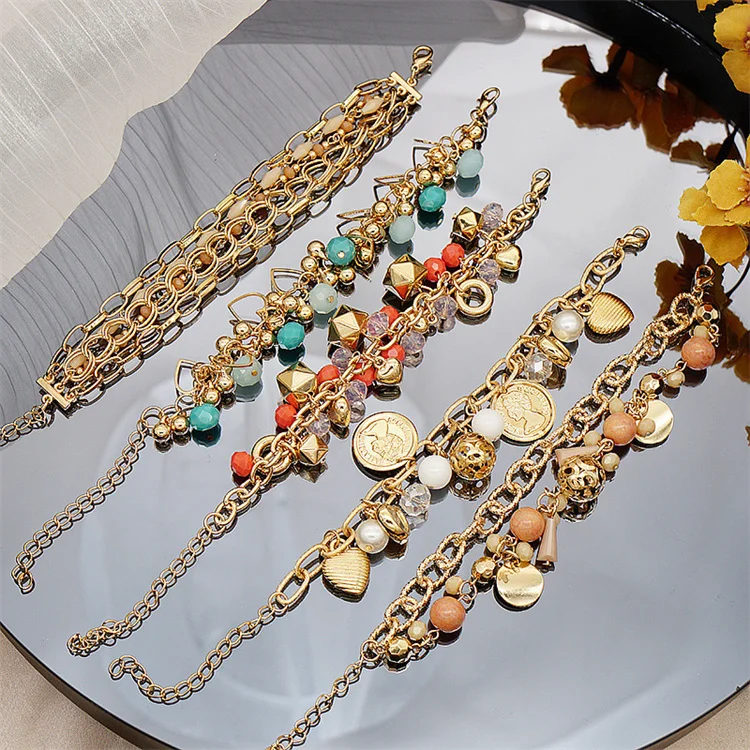 Bohemian Bracelet for Women Stackable Stretch Bracelets Multi-color Boho Jewelry for Women Hippie Bracelets Jewelry