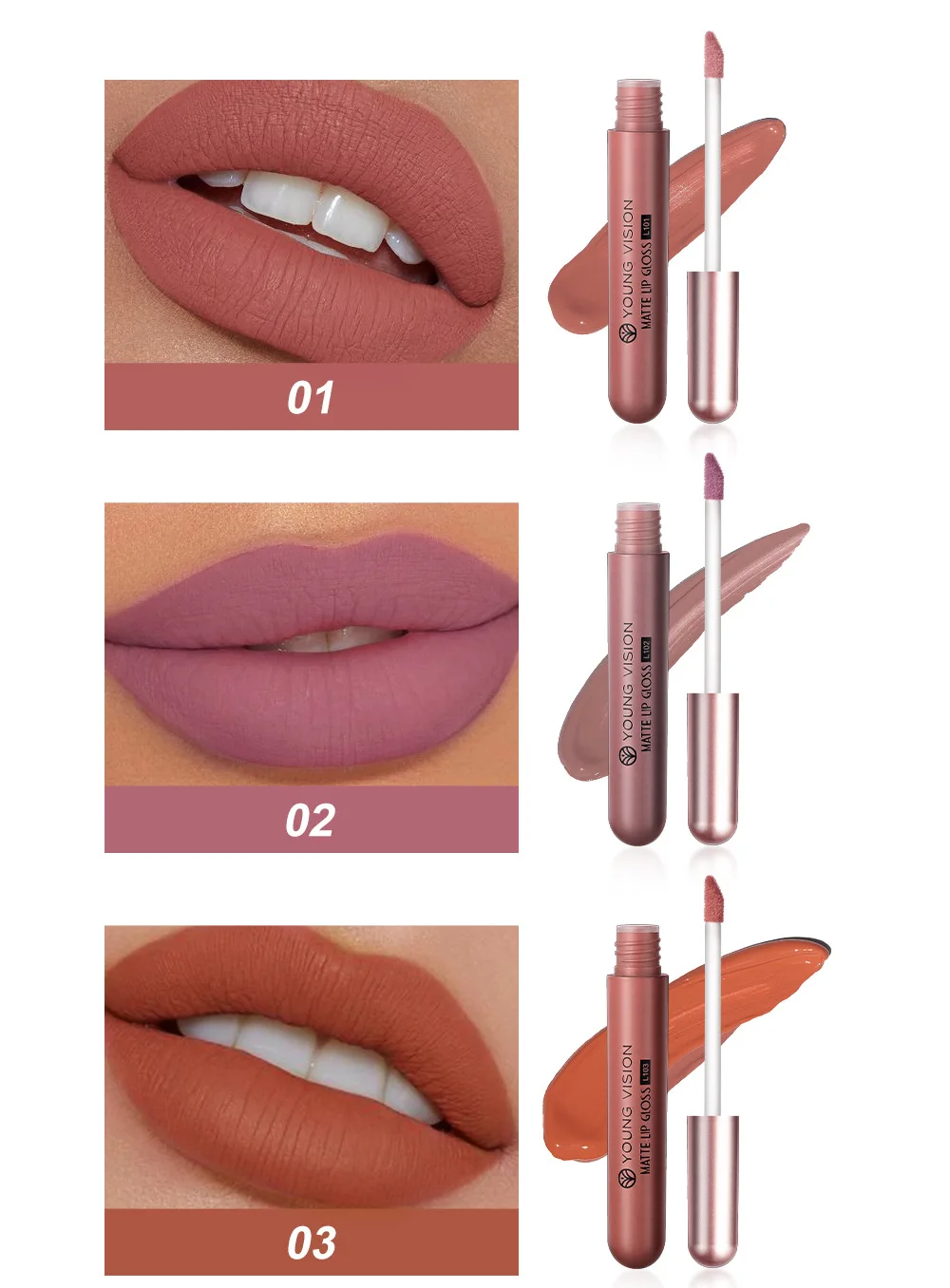 Tiktok Hot Selling Not Easy to Fade Suitable for Multiple Occasions Gift for Family and Friends Matte Lip Gloss Set