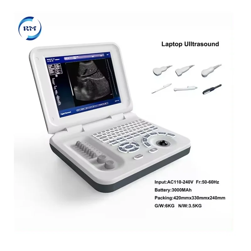 Veterinary Animal Pregnancy Portable Diagnostic Ultrasound Scanner Ultrasound Machine With Probes For Clinic