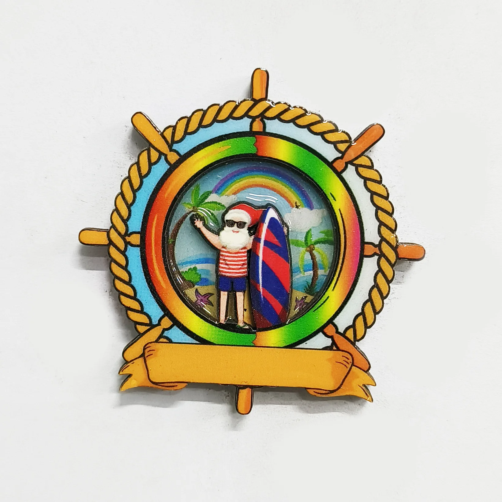 Eastern Mediterranean City Souvenirs Magnets For Fridge Custom Logo Wooden Epoxy MDF 3D Fridge Magnet