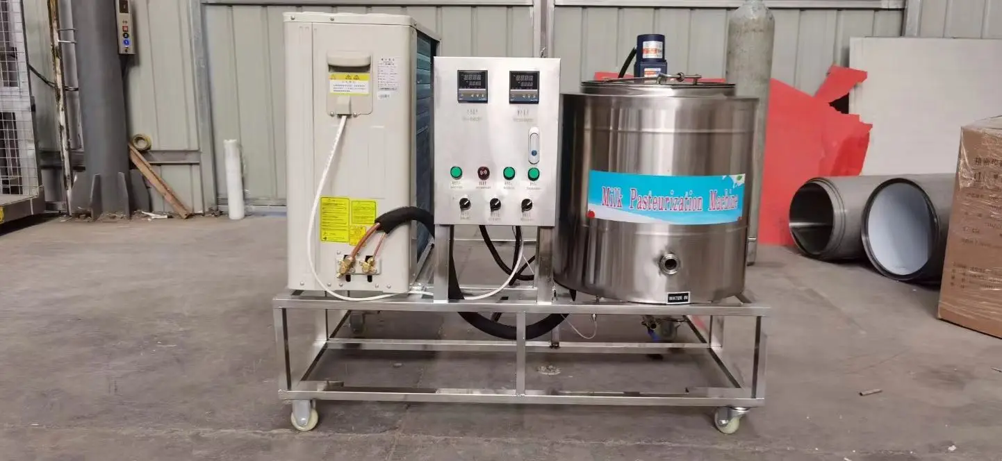 Automatic Daily Milk And Food Pasteurizer Machine With PLCDP Pump And Motor Core Components For Longer Shelf Life