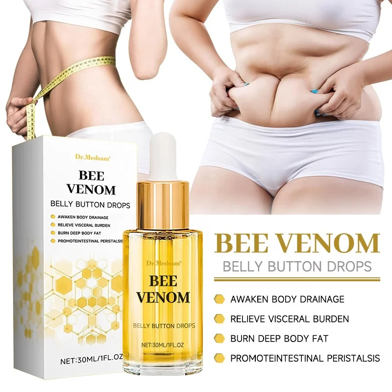 Bee Venom Weight Reduce Intestinal Care Belly Button Drops Body Care Fat Weight Loss Oil
