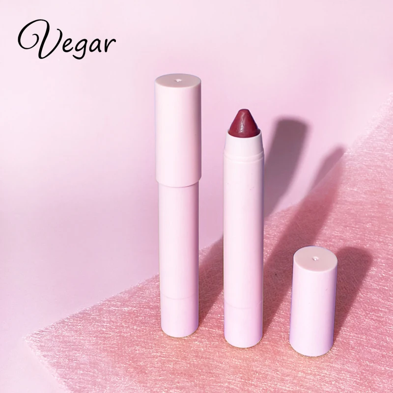 Lip makeup wholesale long lasting vegan custom logo creamy pink lip crayon