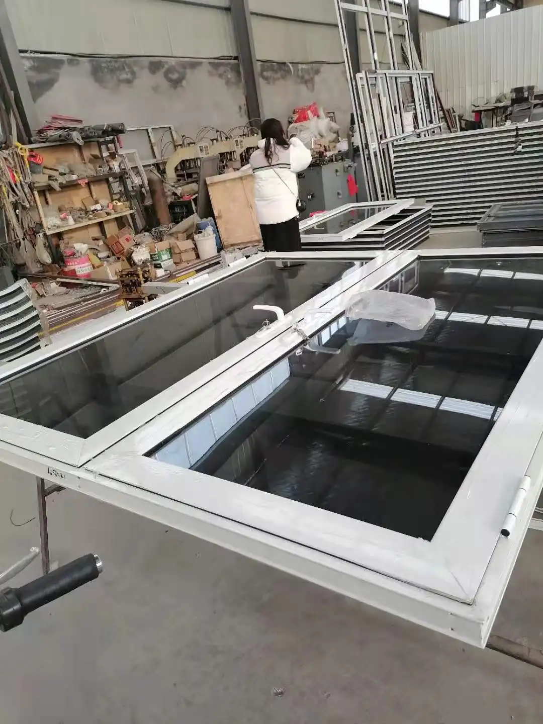 Aluminum Exterior Double Glass Exterior Entry Door Swing Casement french doors and windows for home