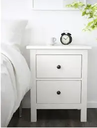 Cheap Price Table Wooden Bedroom Furniture Nightstand Bedside Table with 2 Drawers