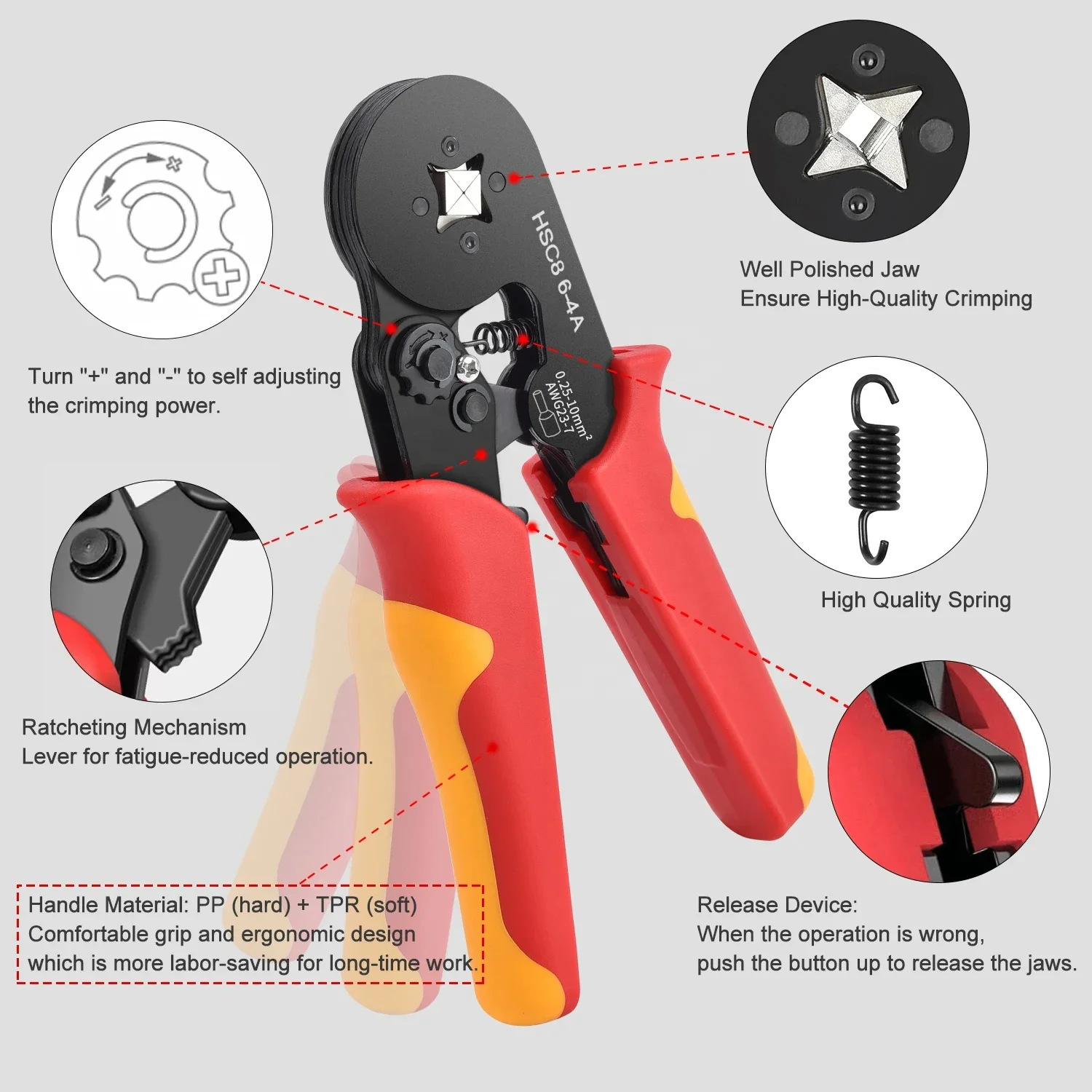 Tubular Terminals Crimping Pliers Wire Mini Ferrule Crimper Tools Household Electrical Kit