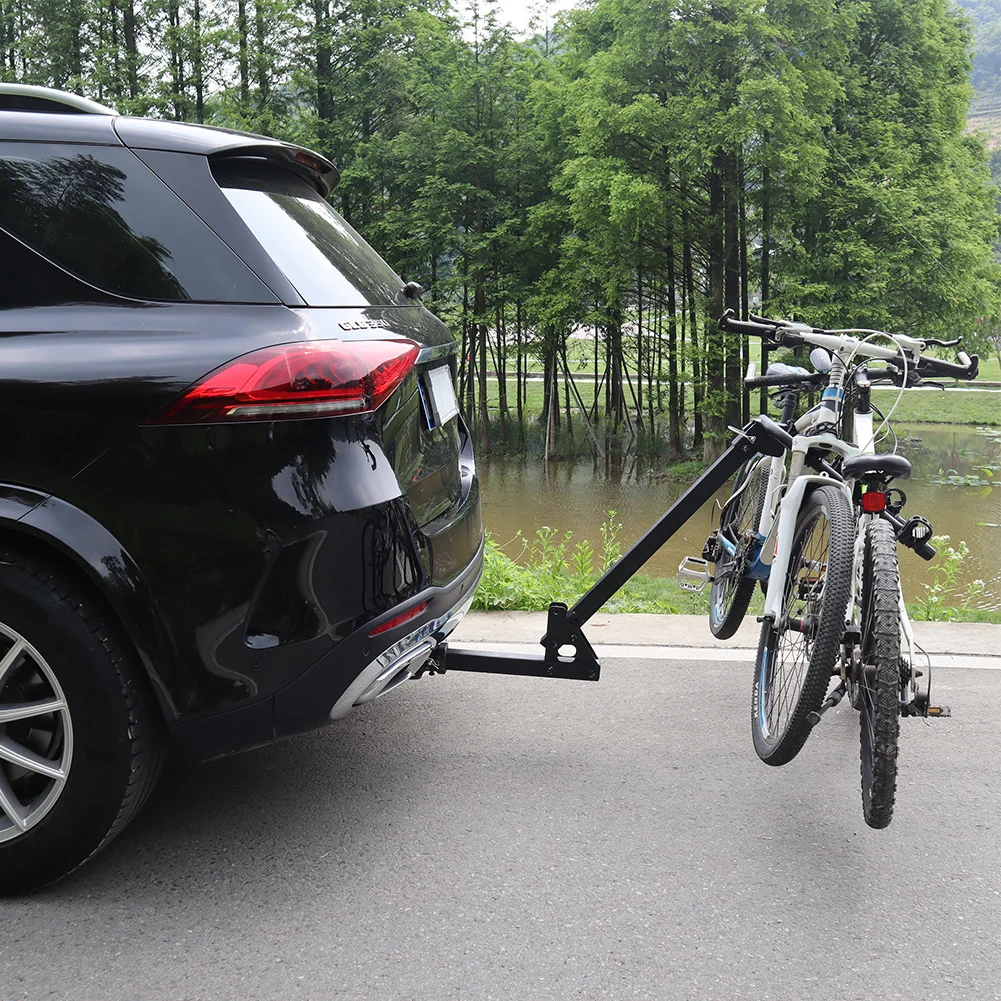 Aluminum Tow Ball Mounted Bike Rack Bicycle Carrier For 4 Bikes Car Auto aluminum trailer hitch cargo rack with ramp
