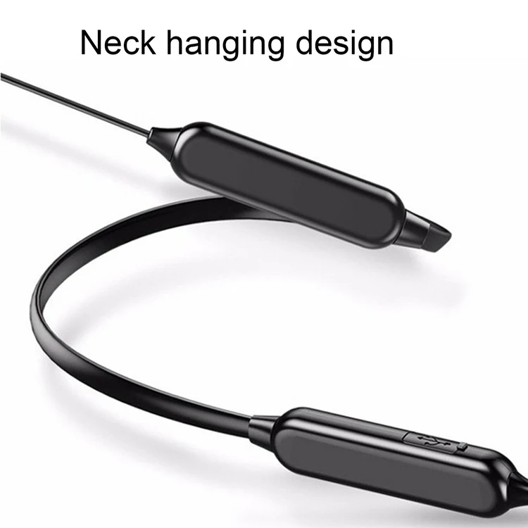 Hanging Neck Headset IPX4 Sweatproof Earphones Wireless Stereo Neckband Earbuds With Mic