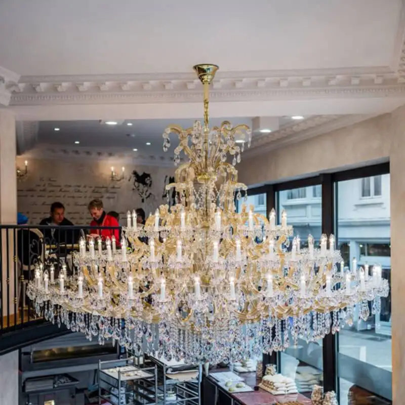 Custom event big chandelier luxury crystal chandelier hotel kronleuchter kristal