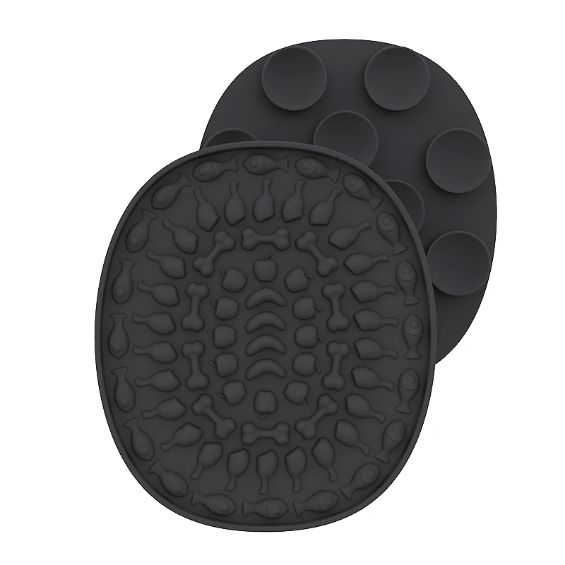 NINE BLOOM Dog slow feeder dog licking cushion with suction food grade silicone dog bath peanut butter lick cushion