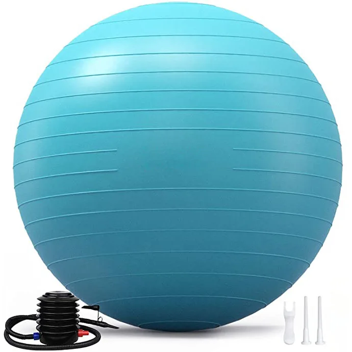 Multi-function Pregnancy Birthing Balance Training Yoga Exercise Ball With Workout Guide Foot Pump  For Home Gym