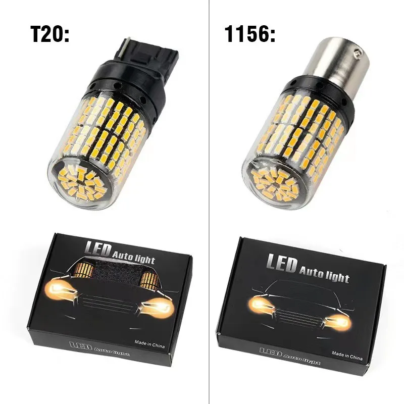 extra high led light support for car T20 7440 w21w 3014 4014 144 SMD 7443 1156 BA15S 1157 BAY15D for led turn signal lights bulb