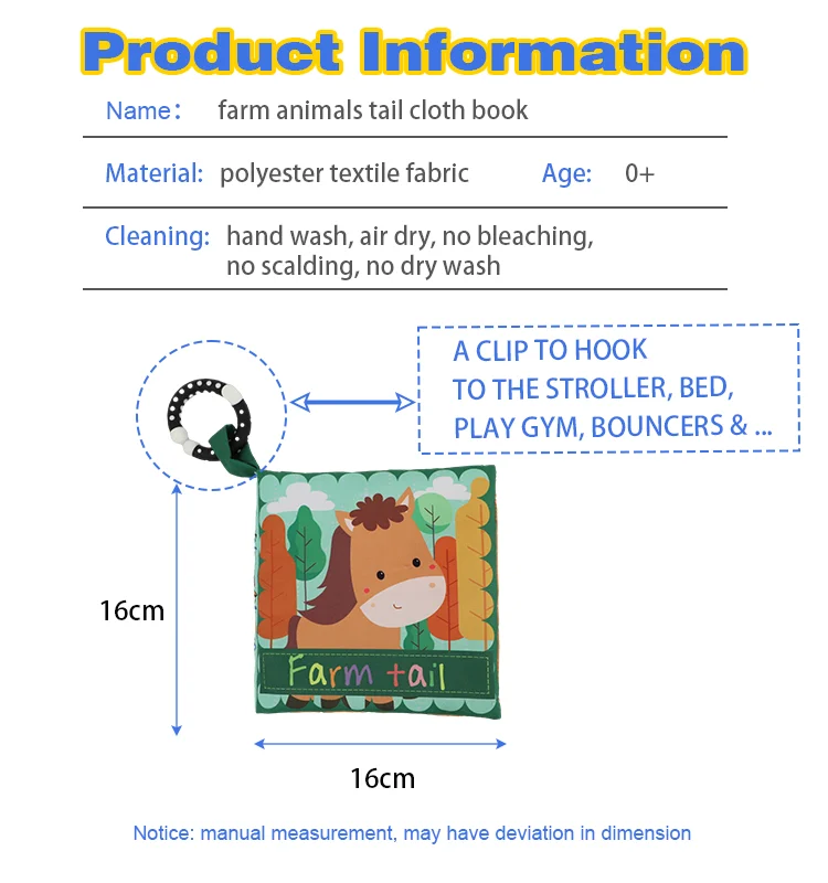 Hot sale educational felt fabric toy baby cloth book baby quiet book fabric sample book