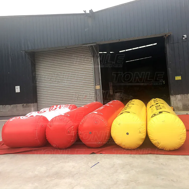 Inflatable Water Cylinder, Floating Inflatable Long Tube Water Buoy Marker for Racing