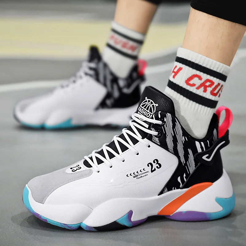 New design Casual Shoes logo Customized wholesale mens basketball style sports shoes Professional mens sports basketball shoes