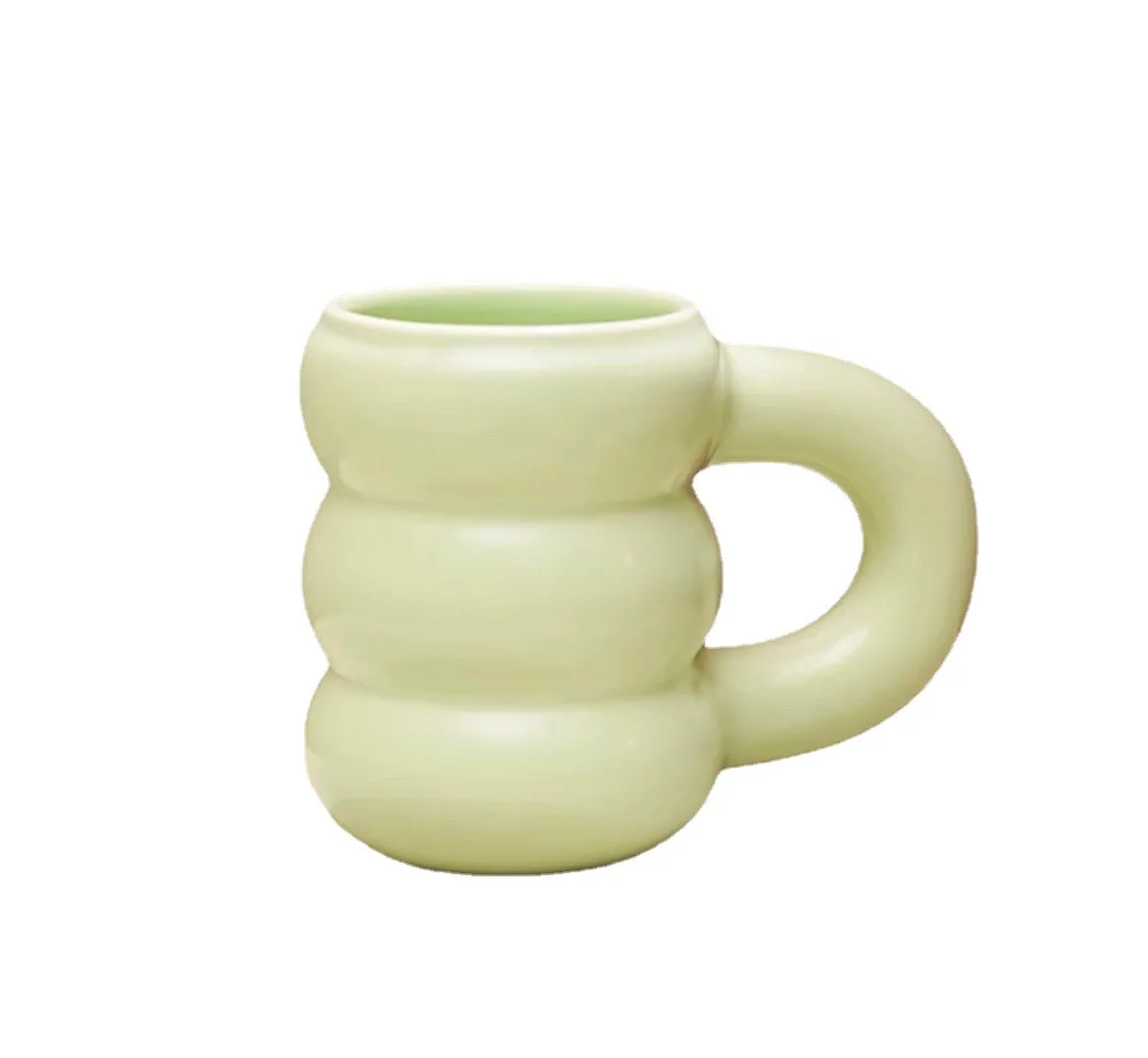 Nordic Ins Wind Fat Tire Mug Niche Creative Ceramic Water Cup Afternoon Tea Splash Ink Coffee Cup