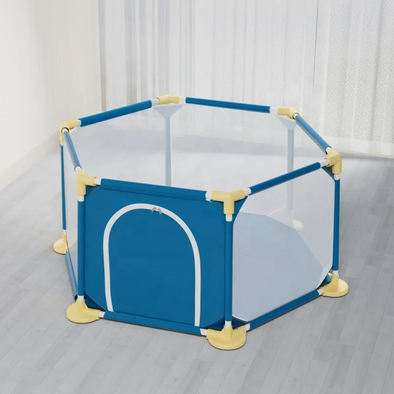 Kids Play Pen Yard Oxford Mesh Fabric Babysafe Portable Folding Baby Playpen