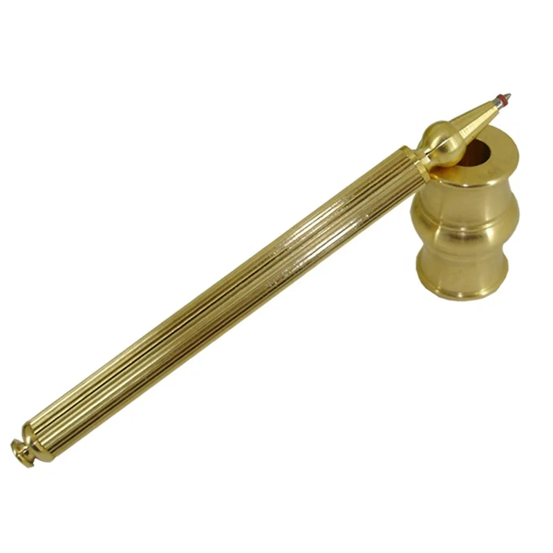 Латунная шариковая ручка ручной работы с подставкой, подарочный набор, компьютерная чертежная печать, канцелярские принадлежности, настольное украшение, крутой необычный держатель для ручек