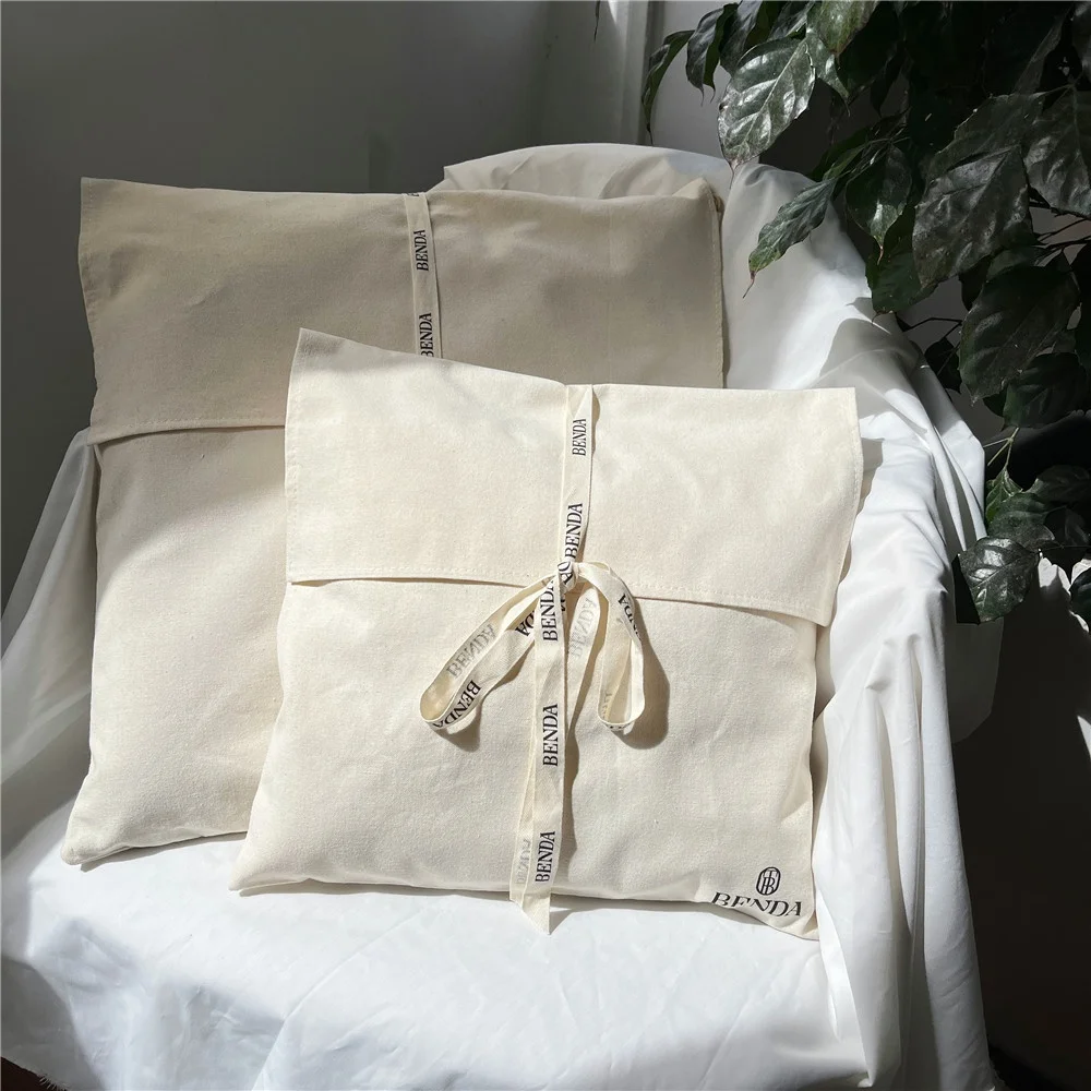 Chuanghua Organic White Cotton Envelope Bag Clothing Cotton Gift Handbag Dust Bags Pillow Cotton Packaging Bag