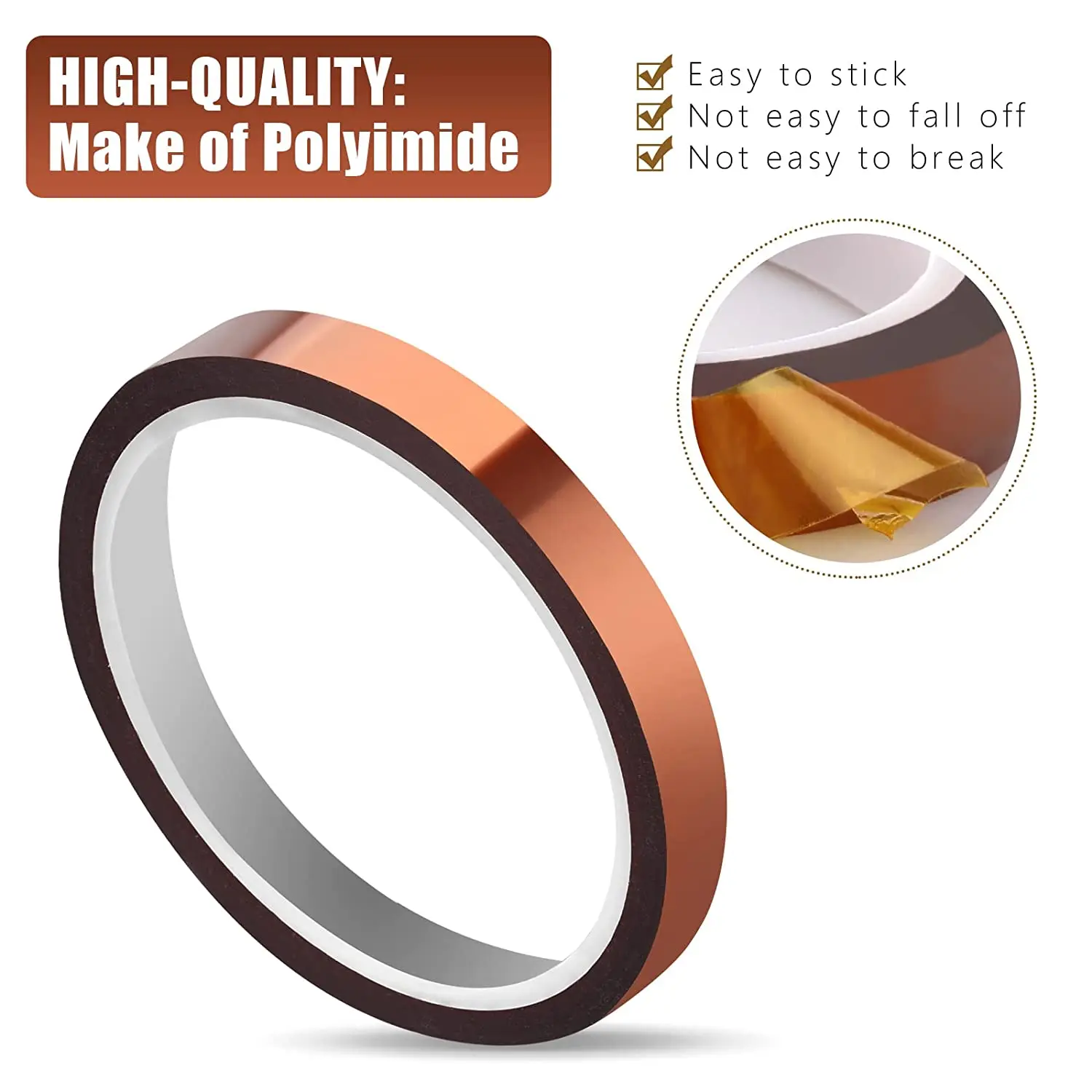 Heat Resistant High Temperature Electrical Industry Masking gold finger PI Polyimide Film Sublimation Heat Tape For PCB H-class