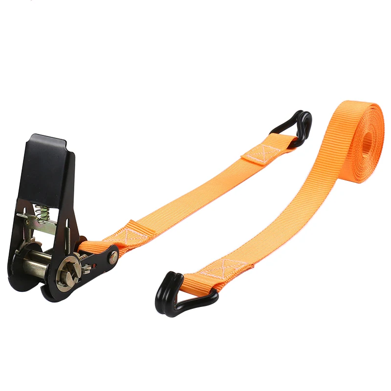 25mm Metal Steel Black Finish Double J Hook Cargo Lashing Ratchet Tensioner