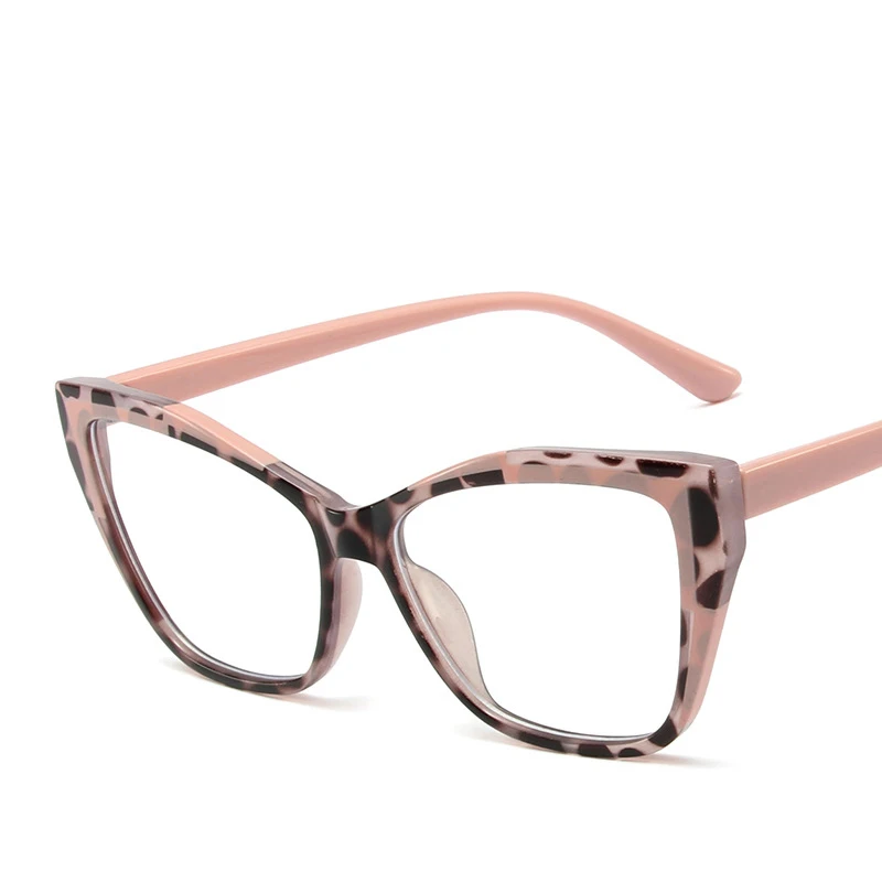 Ins fashion design luxury TR90 women oversized anti blue light glasses cat eye frames wholesale custom glasses retro lunettes