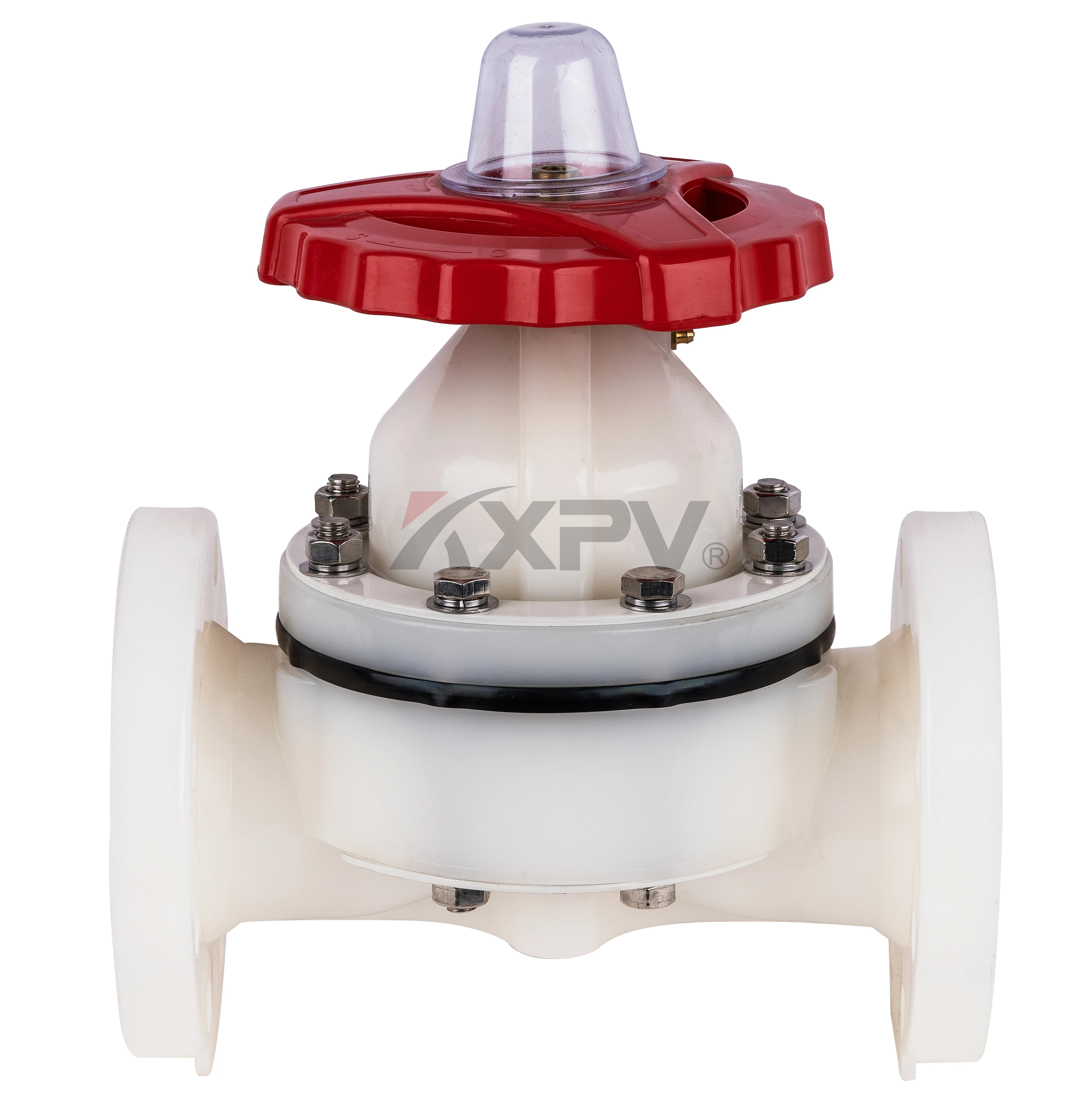 China high quality plastic pvdf flange diaphragm Valve 1/2'-4' 1/2in-4in for industry  control valve ANSI/ASTM standard