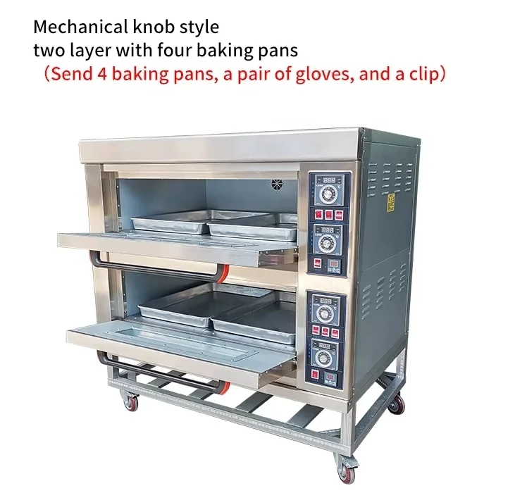 3 deck 6 trays commercial kitchen oven bakery machine equipment baking bread