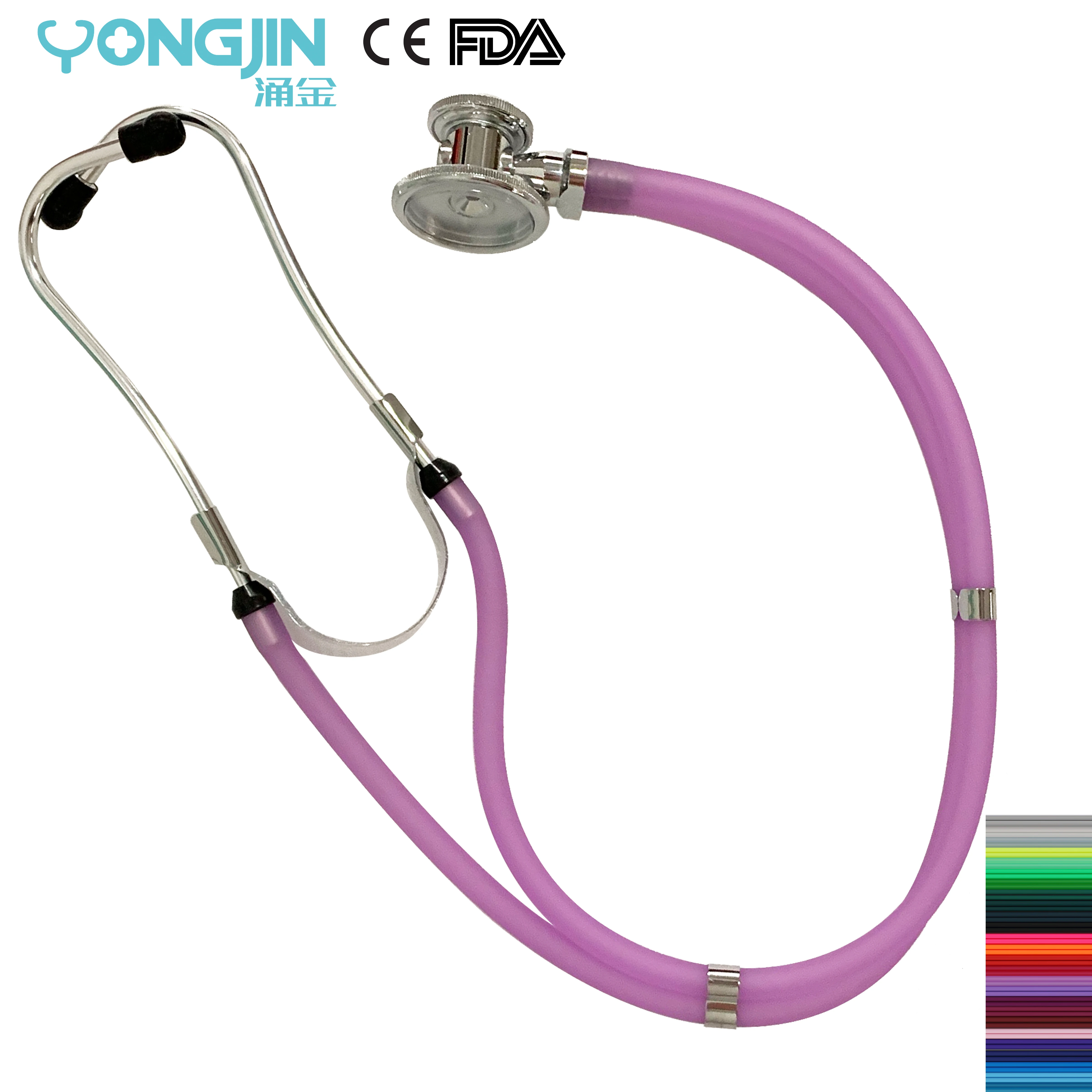 YJ S2224-FPL Used Wholesale Colorful Medical Sprague Rappaport Dual Tube Stethoscope