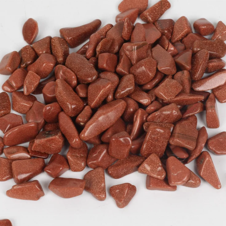 Wholesale natural quartz crysal gravel healing stone golden sand crystal chips