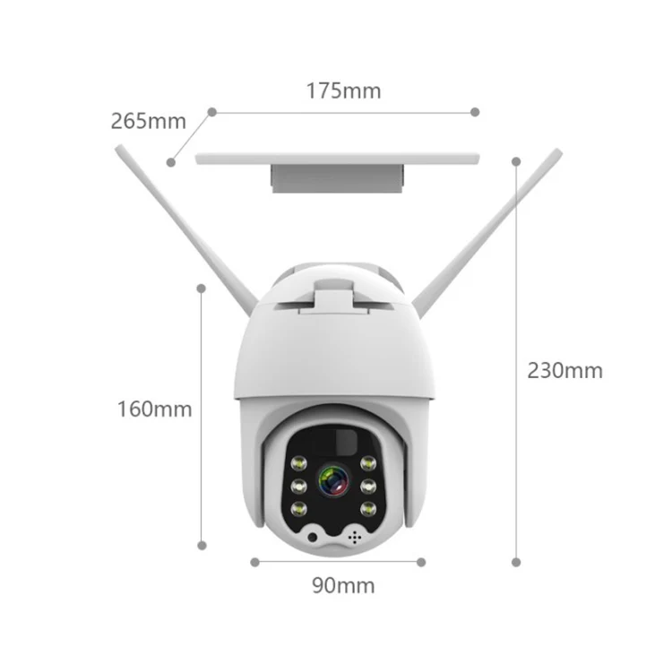 High resolution waterproof HD 1080P camera system smart Solar wifi  camera module
