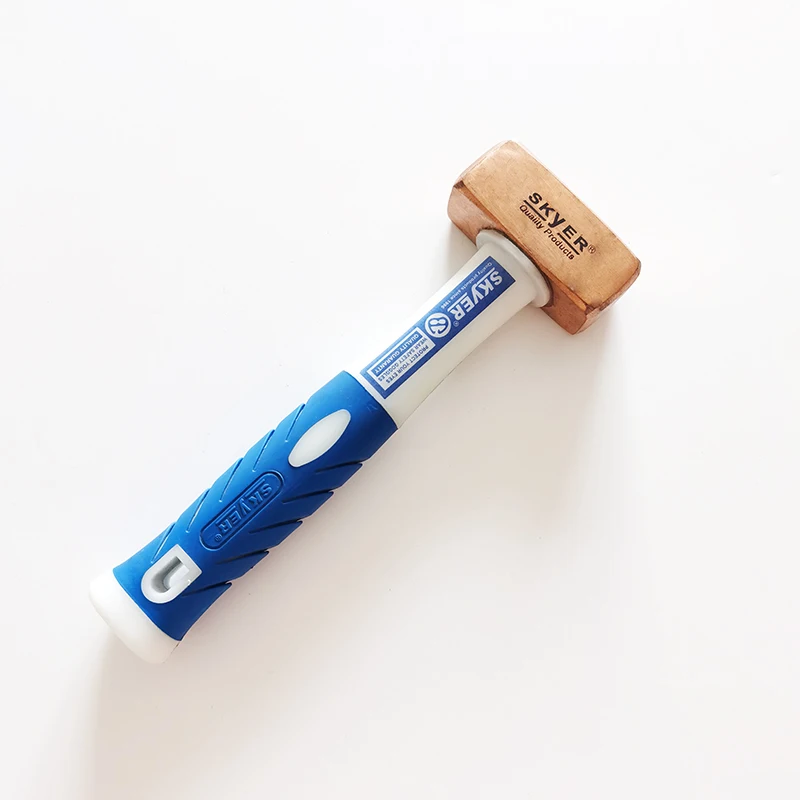 non sparking hand tools brass hammer stone hammer shape copper hammer with fiberglass handlesaler