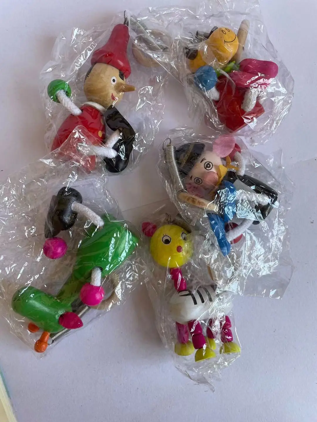 2021 Durable kids educational toys 9.5*3.8cm wood toy arts rocking spring man wood toys for kids