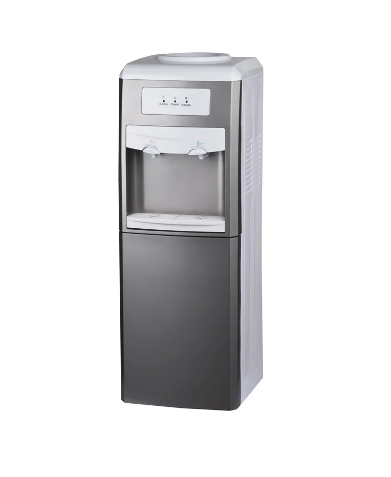 JINMING hot cold water dispenser Vertical water dispenser compressor cooling  free standing  water cooler with storage cabinet