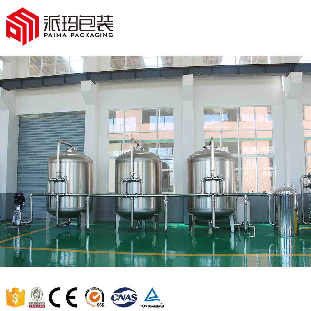 Large Speed 20000LPH Water Treatment System / RO Water Desalination Line / Well Water Treatment Equipment