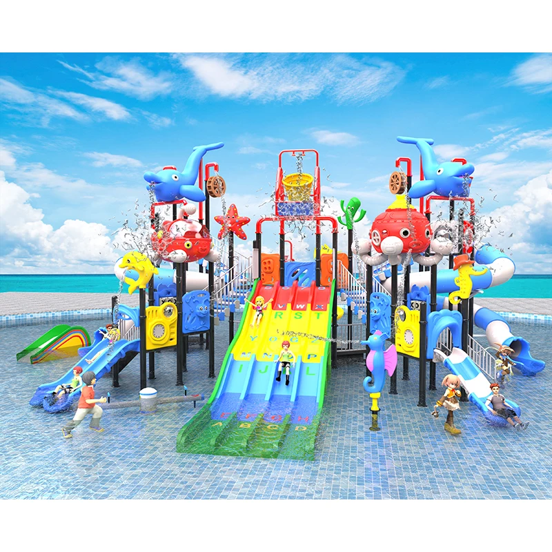 Commercial Water Playground Equipment Fiberglass Outdoor Playground Water Park Slide for Sale