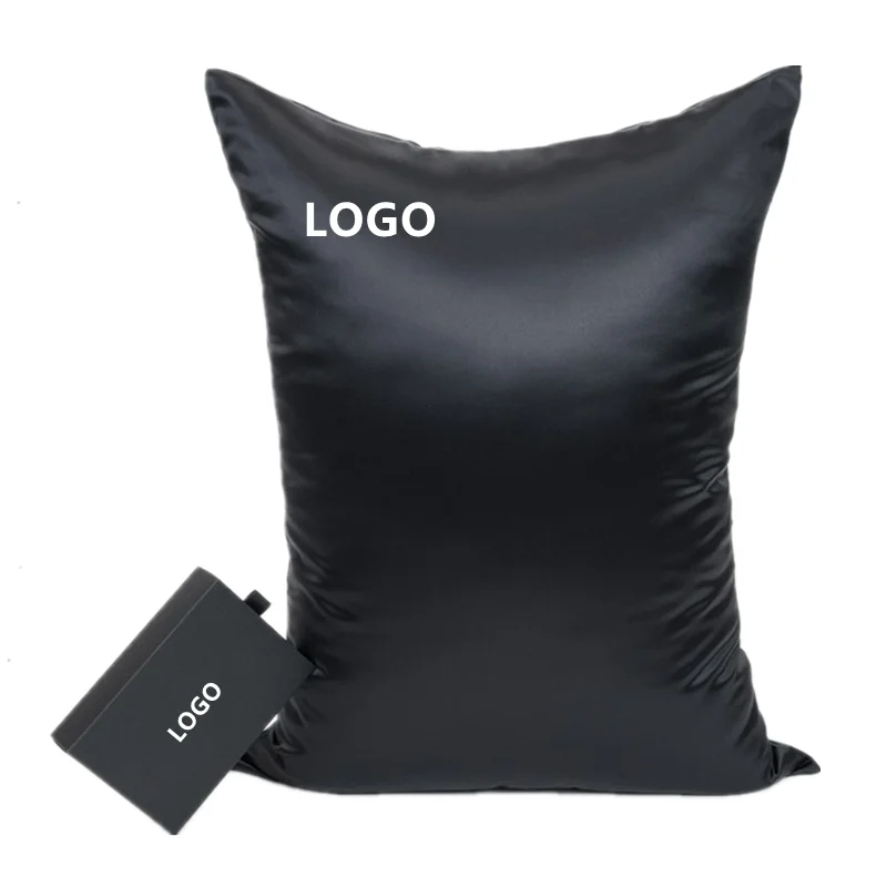 Custom Logo Silver Iron Moisture-wicking silk pillowcase antibacterial pillow cover hypoallergenic silk pillow case