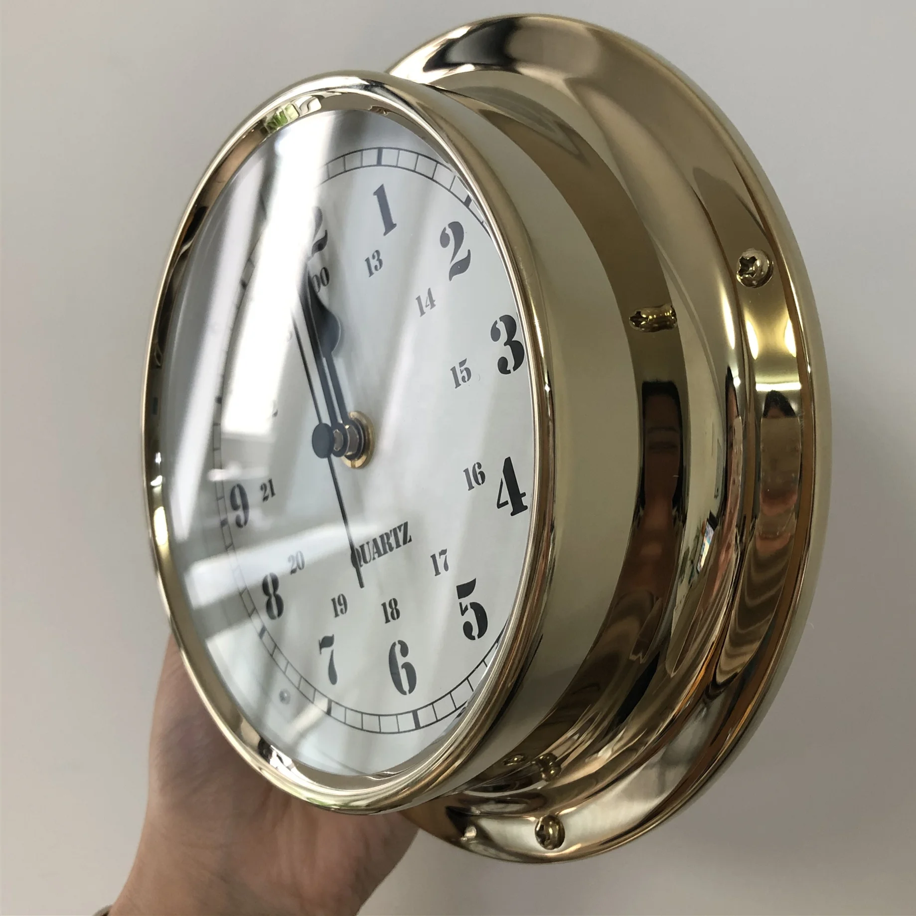 Морские латунные настенные кварцевые часы IMPA 370204 для корабля